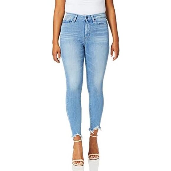 NWOT Paige Blue Light Wash Hoxton Ankle Skinny Jeans in Alamada Distressed - Picture 1 of 13
